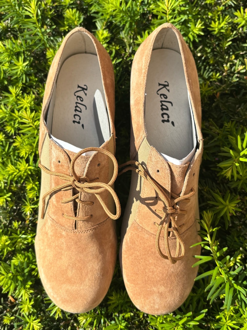 Ke Laci Tan Suede Ballroom Dance Shoes Women’s Size 8.5 Latin SalsaPractice NWOB